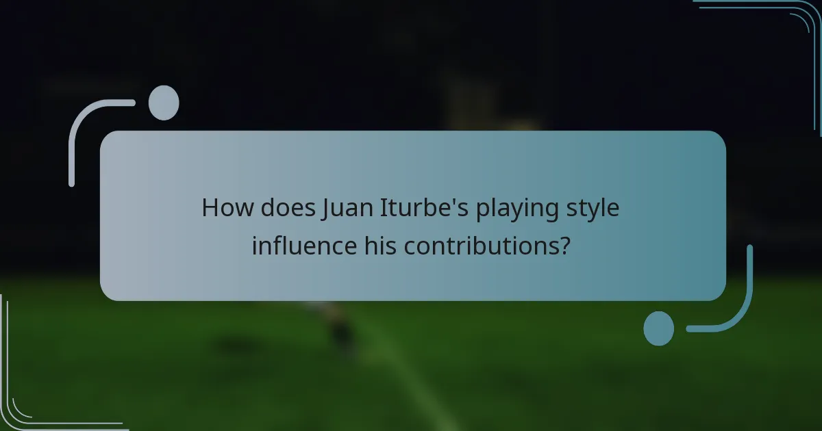 How does Juan Iturbe's playing style influence his contributions?
