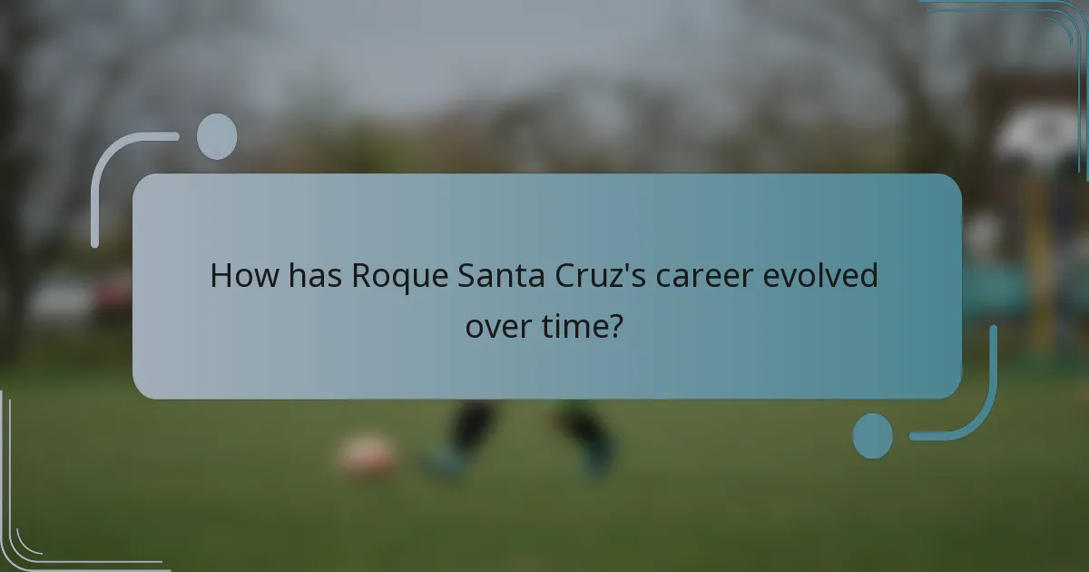 How has Roque Santa Cruz's career evolved over time?