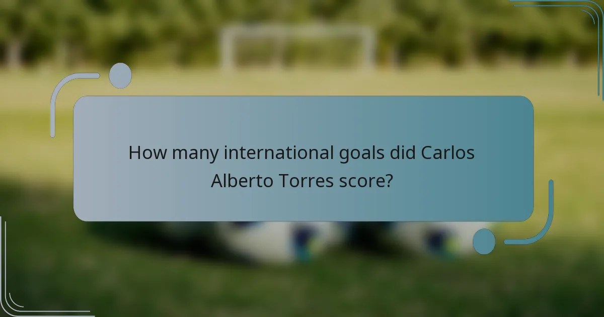 How many international goals did Carlos Alberto Torres score?