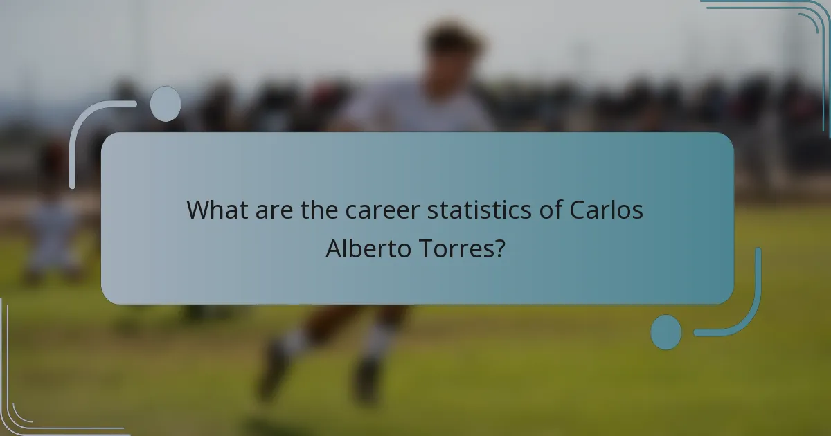 What are the career statistics of Carlos Alberto Torres?