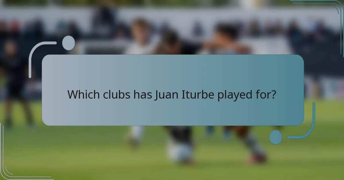 Which clubs has Juan Iturbe played for?
